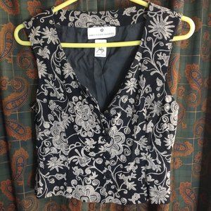 Vintage Saks Fifth Ave Floral Vest - Size 6